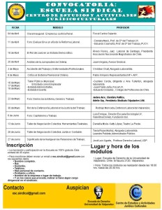 PROGRAMACIÓN ESCUELA SINDICAL