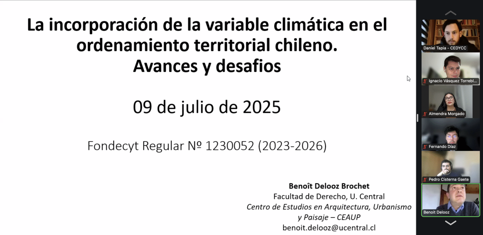 Especialistas dialogaron en webinar “Encrucijadas climáticas: equidad, territorio e instrumentos regulatorios en el Derecho chileno”